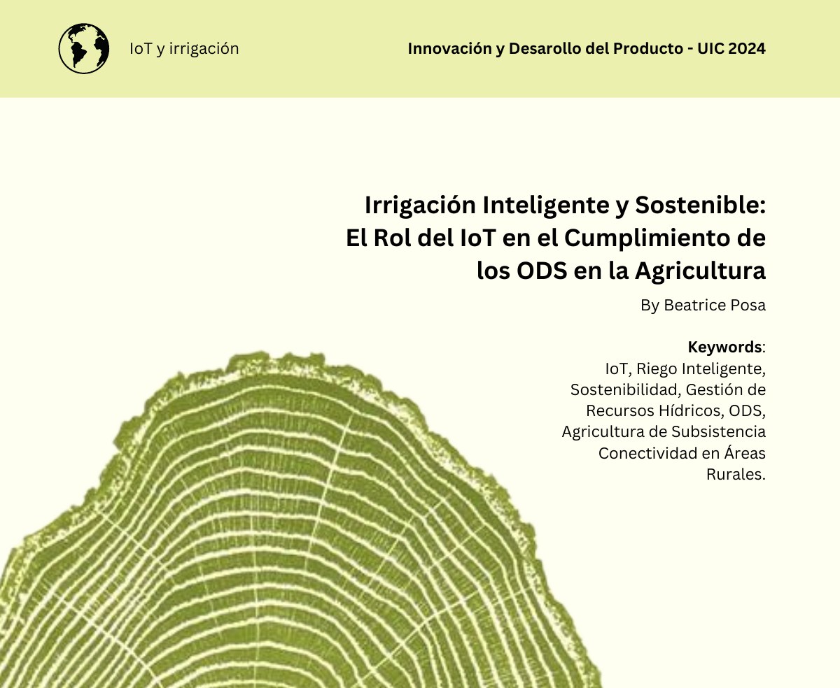 Cover of the article: title, author and keywords on a light green background, with a cross-section of a tree trunk